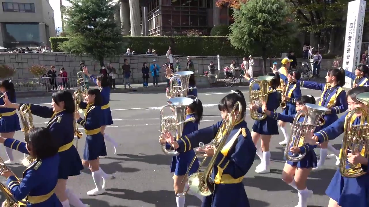 京都橘京都橘高吹奏部2016长冈京游行全程75分钟跟拍