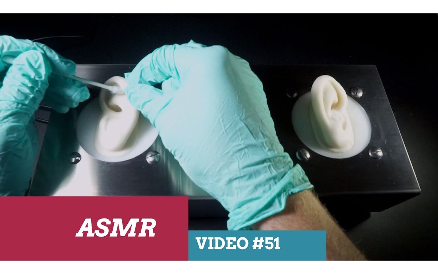 asmr·戴着乳胶手套用镊子 棉球,医用拉钩清洁双耳 抚摸 轻刷(无人声)