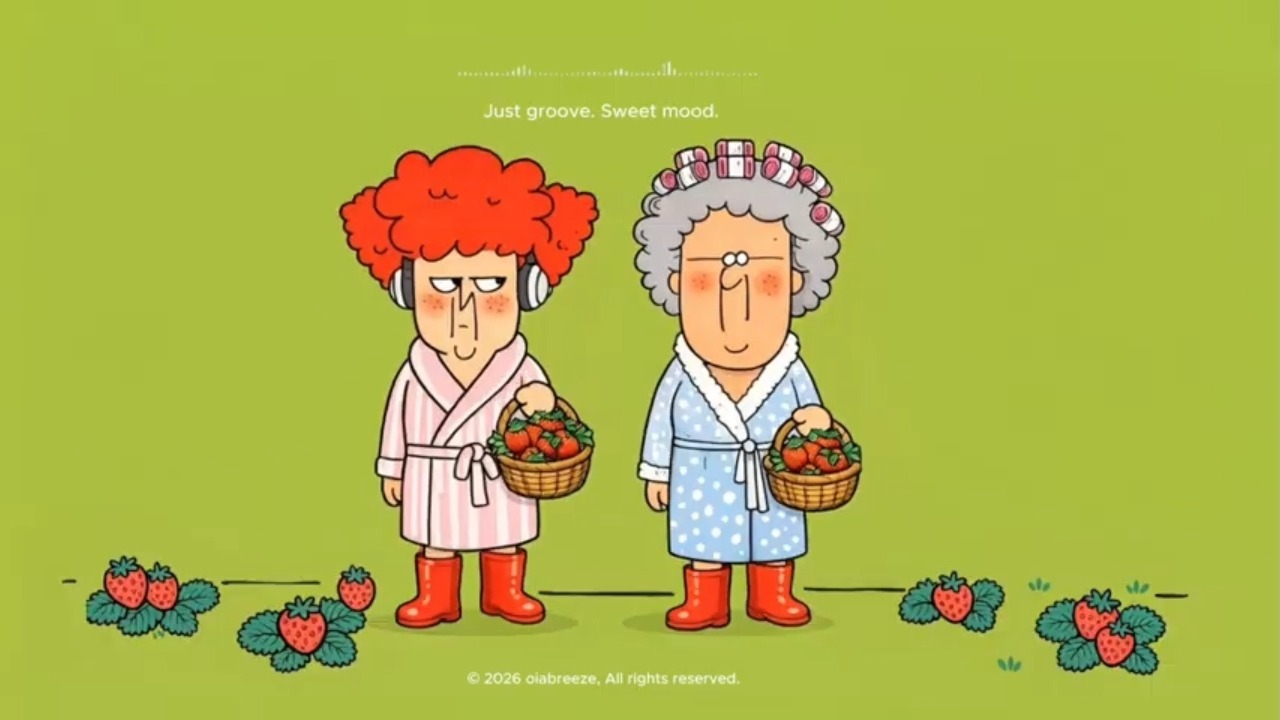 𝐿𝑎𝑧𝑦 𝑟ℎ𝑦𝑡ℎ𝑚 · 👵🍓『Chill老奶： 睡衣显眼包，草莓随便薅』丨💞轻快休闲英文歌单