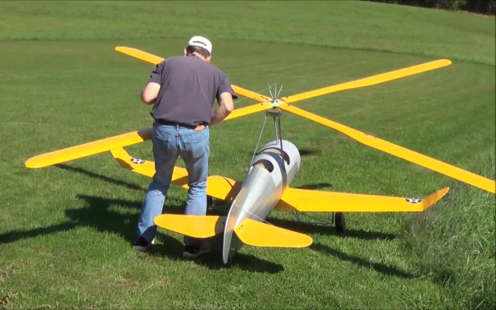 首飞炸机 1/3比例 皮特凯恩 XOP-1 油动遥控旋翼机