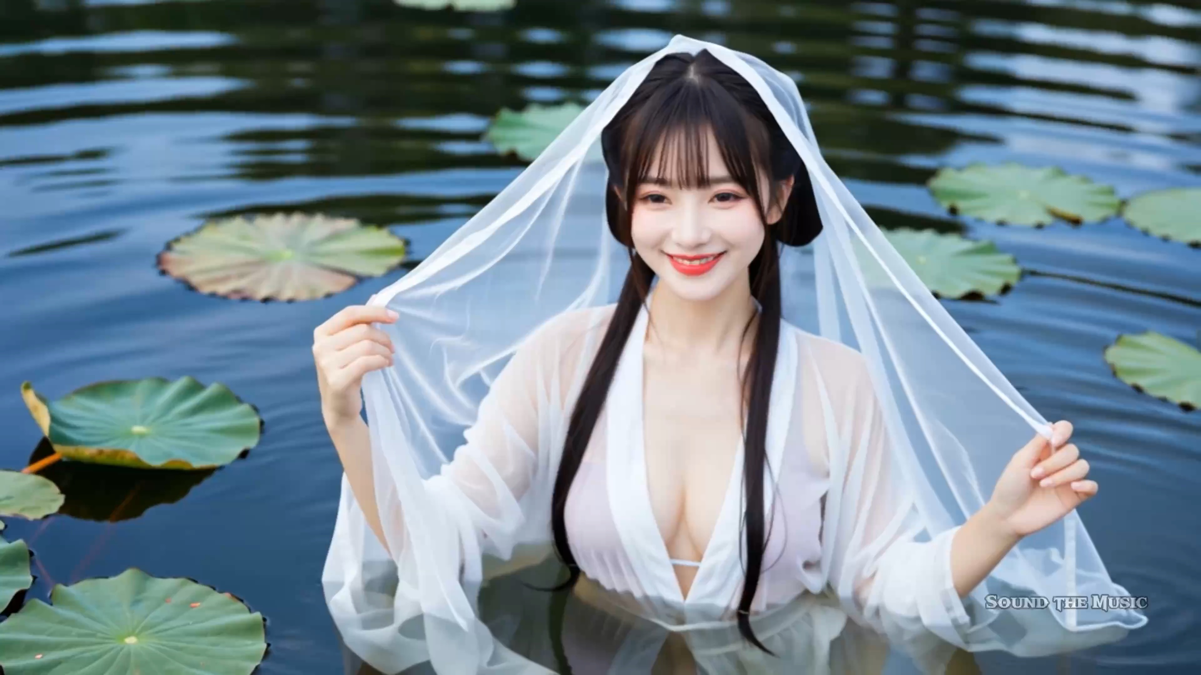 ［AI生成］池塘里的荷花都开了快来看看