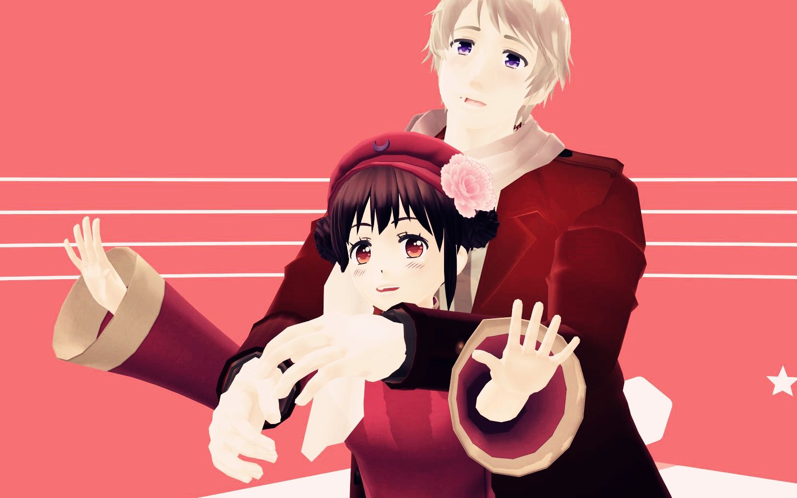 【aph/mmd】咚咚向前 [红色组☆]