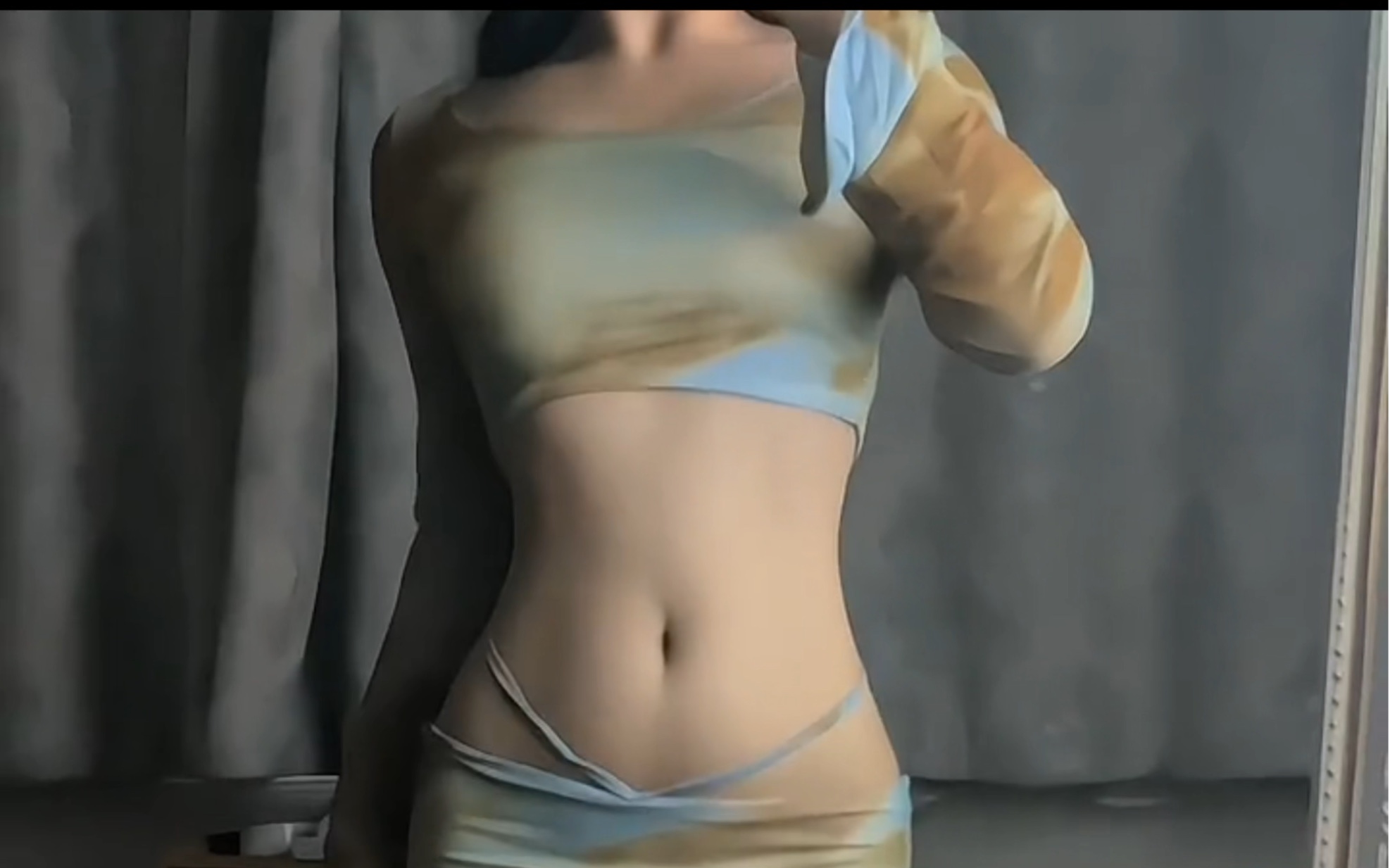 I'm not fragile, hubby I'm just painfully uncomfortable watching you with another woman #marline #rounded #exposed waist #small belly #abdominal muscles