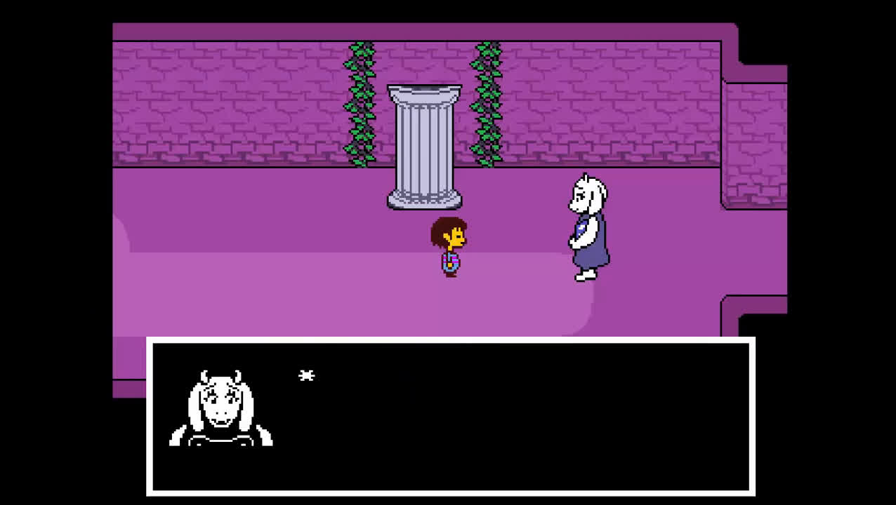 undertale - flowey following the player