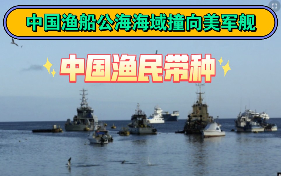 中国渔船公海海域撞向美国军舰,美海岸警卫队骚扰我渔民公海海域正常