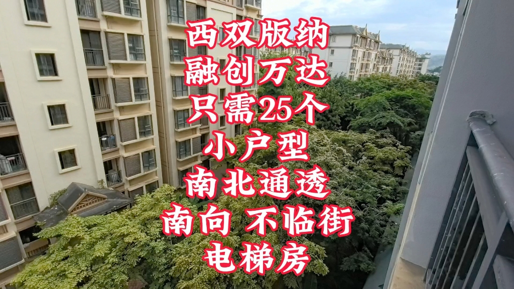 西双版纳融创万达，只需25个，小户型南北通透，南向不临街，电梯房。-小龙在版纳-小龙在版纳-哔哩哔哩视频