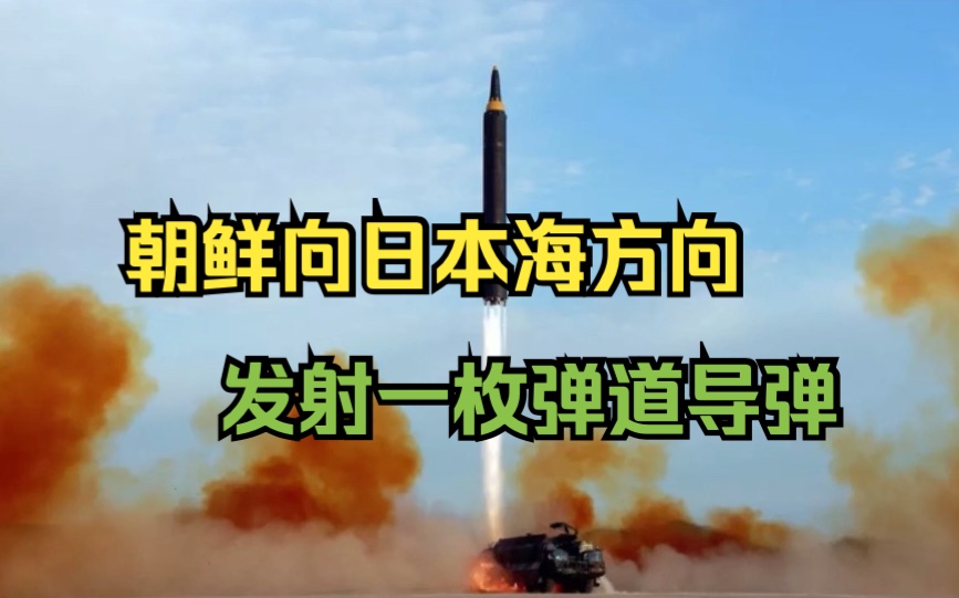 朝鲜向日本海方向发射一枚弹道导弹