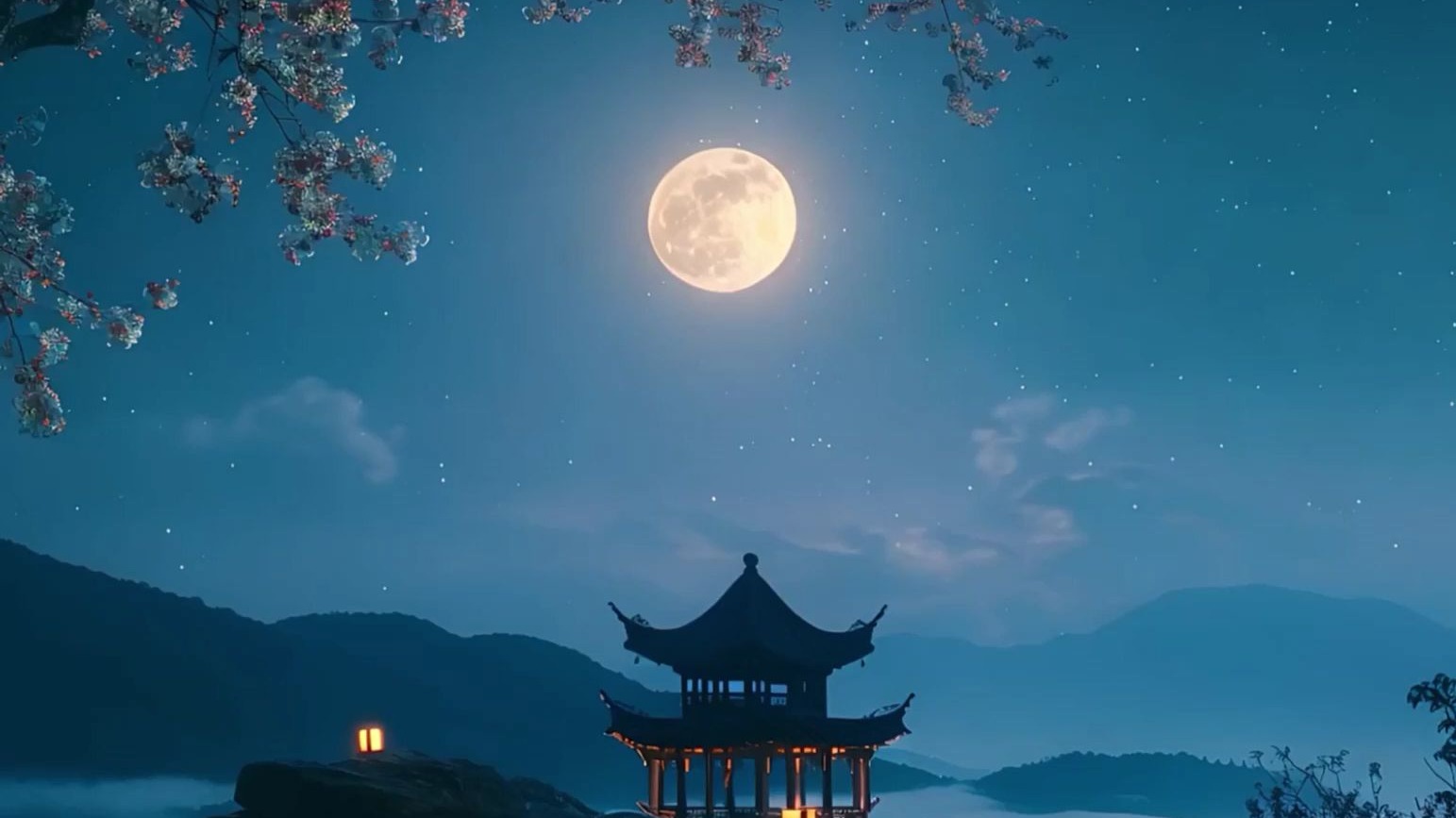 情景朗诵 《月光下的中国》 大屏素材