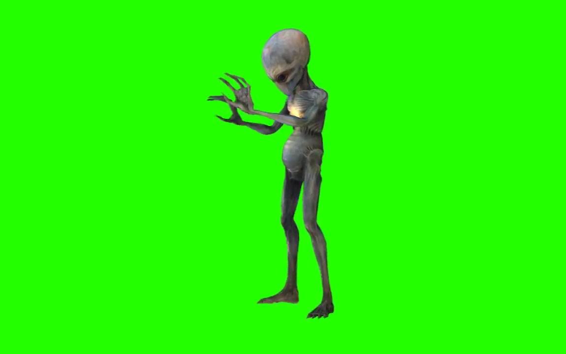 绿幕抠像外星生物外星人
