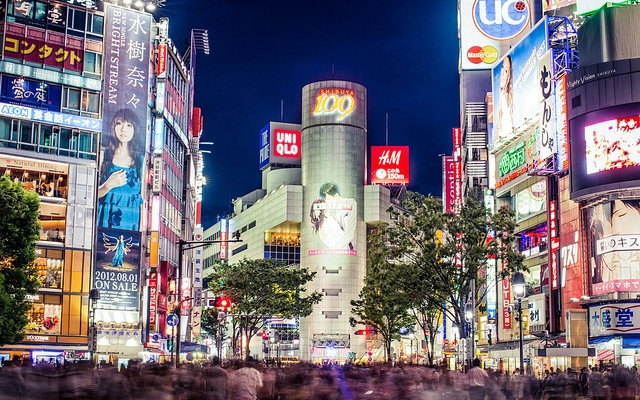 令人叹为观止的繁华胜景涩谷夜景实拍