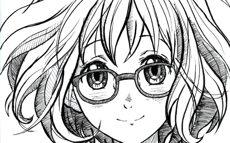 栗山未来手绘《境界的彼方》_绘画_生活_bilibili