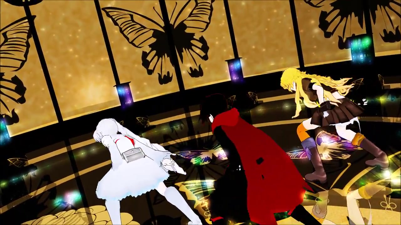 【rwby mmd】lalal危【ruby, weiss, blake, yang】_mmd·3d_动画