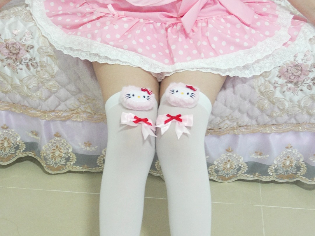 New Twin Pony Tail Daughter's Cat's Paw Socks