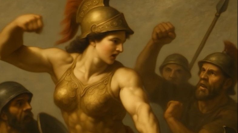 古战场女战士被俘系列-油画动态版