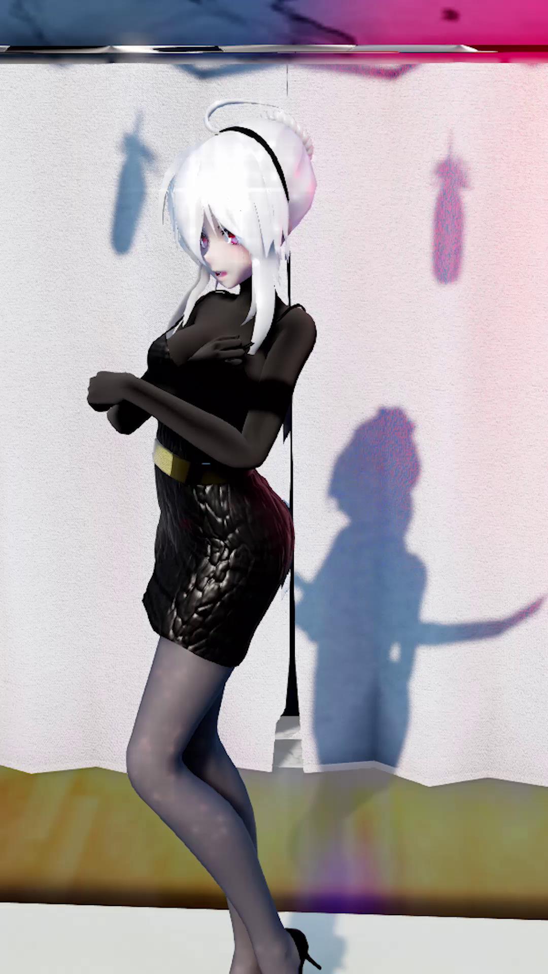 mmd弱音haku今天的我不想出门handinhand竖屏版