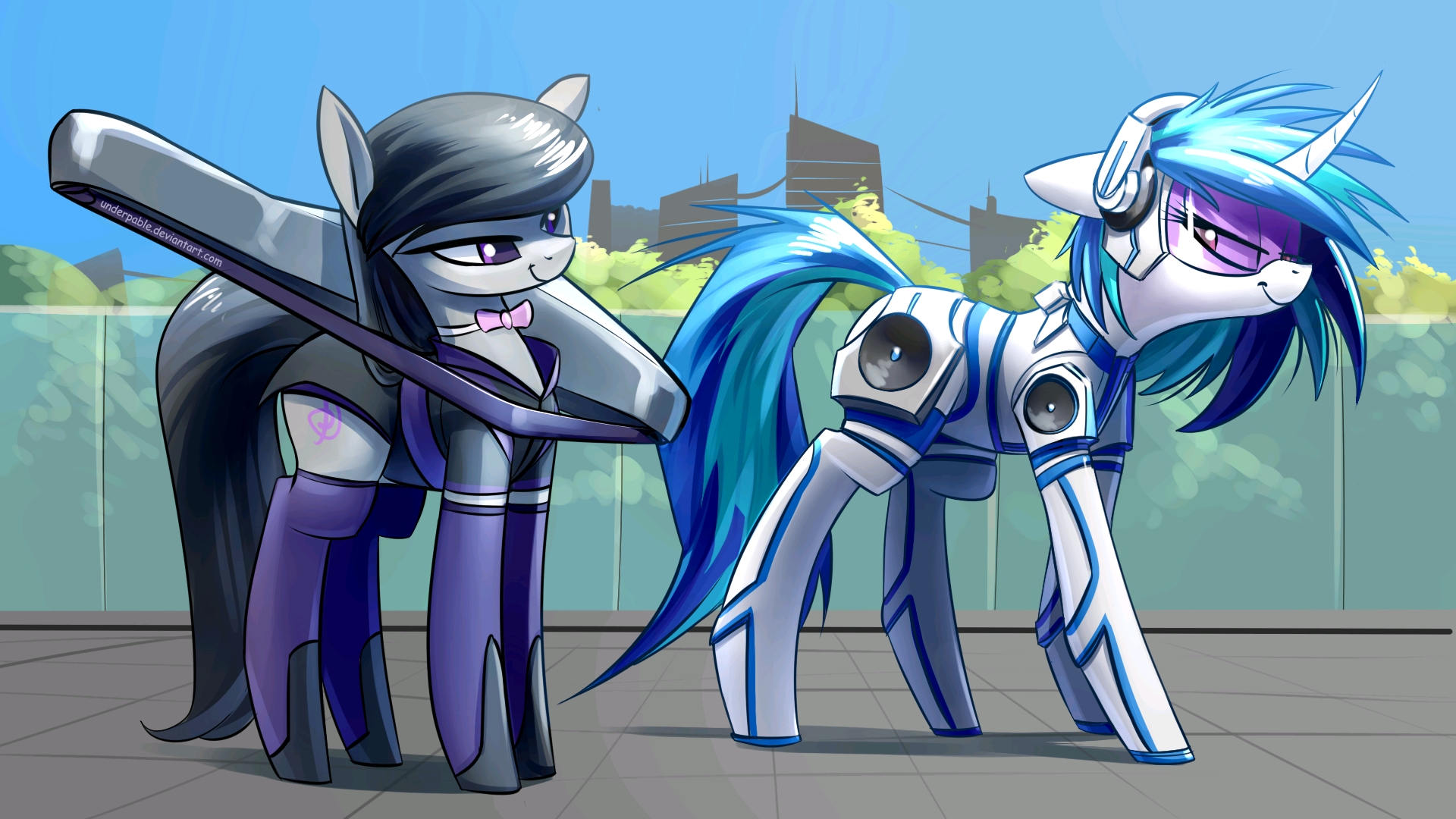 动漫资讯 小马图-9今天更的是我最喜欢的三小马之一:vinyl scratch(dj