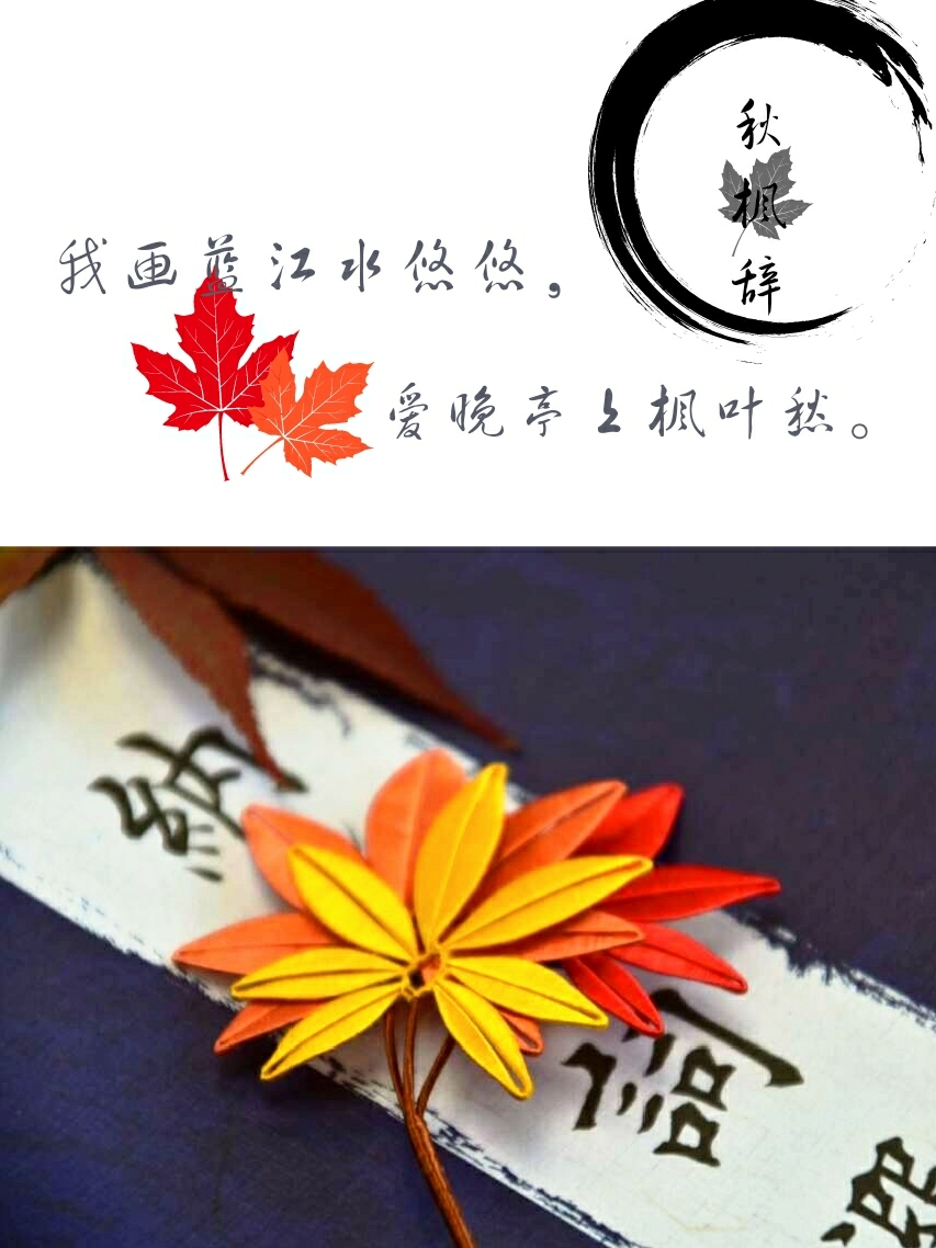 像盒子麻麻请教了很多问题,终于把枫叶系列缠花做好了~前后差不多用图片