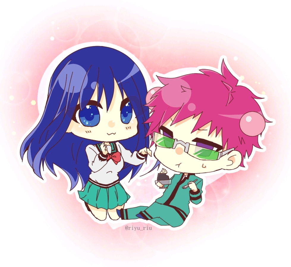 〖齐木楠雄的灾难〗齐木楠雄×照桥心美的同人插画作品