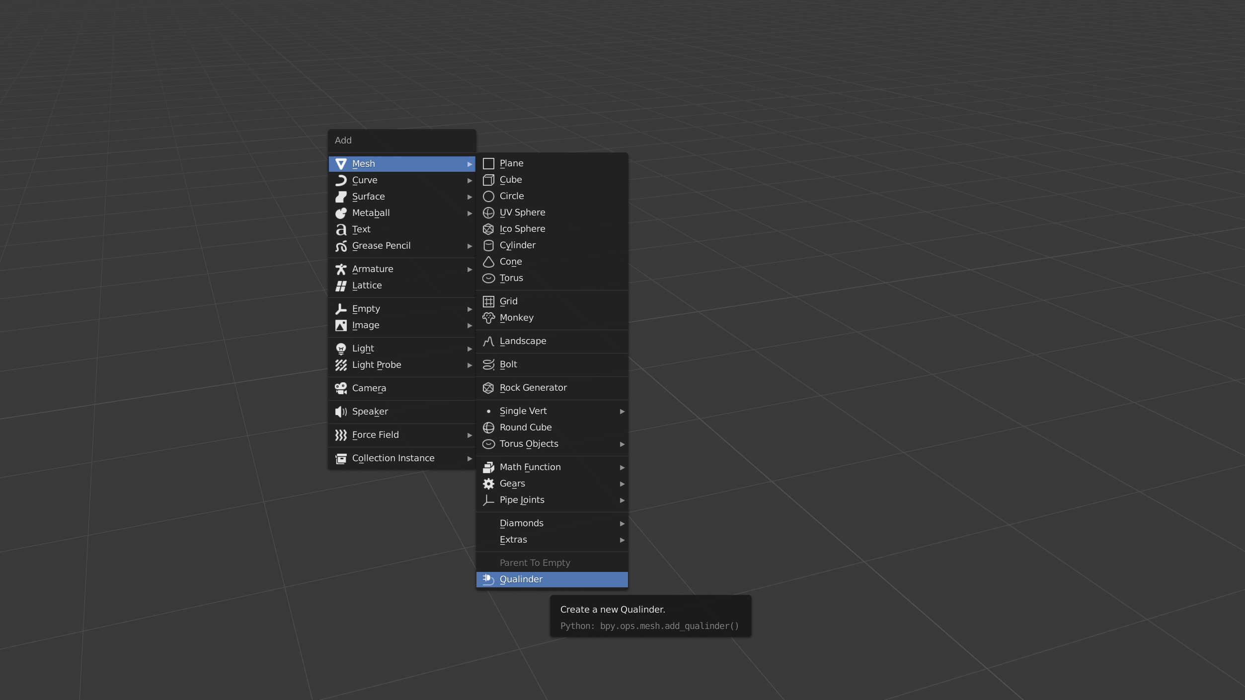 blender 2.82 qualinder add-on:我编写的第一个blender插件