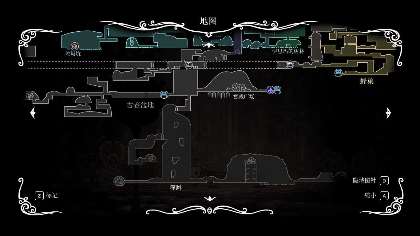 空洞骑士hollowknight给迷路骑士的指引地图总览