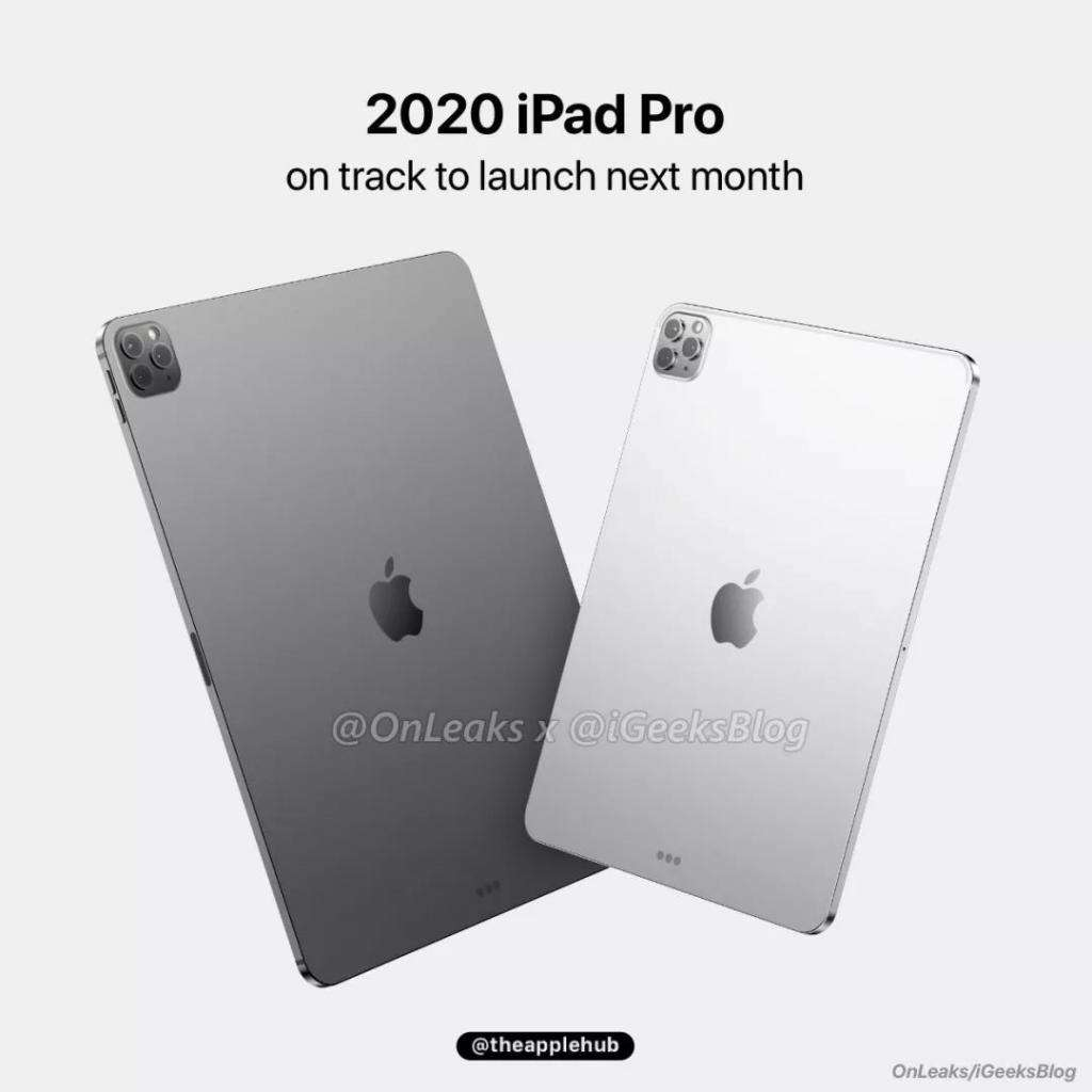 外媒曝光的 ipad pro 2020渲染图