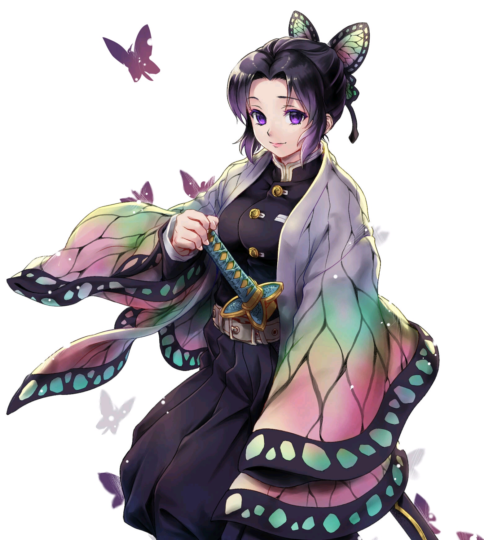 本文为我原创 本文禁止转载或摘编 高清 壁纸 图片 鬼灭之刃 蝴蝶