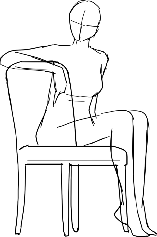 怎么画坐着的人?看完超简单的人物坐姿绘画教程!