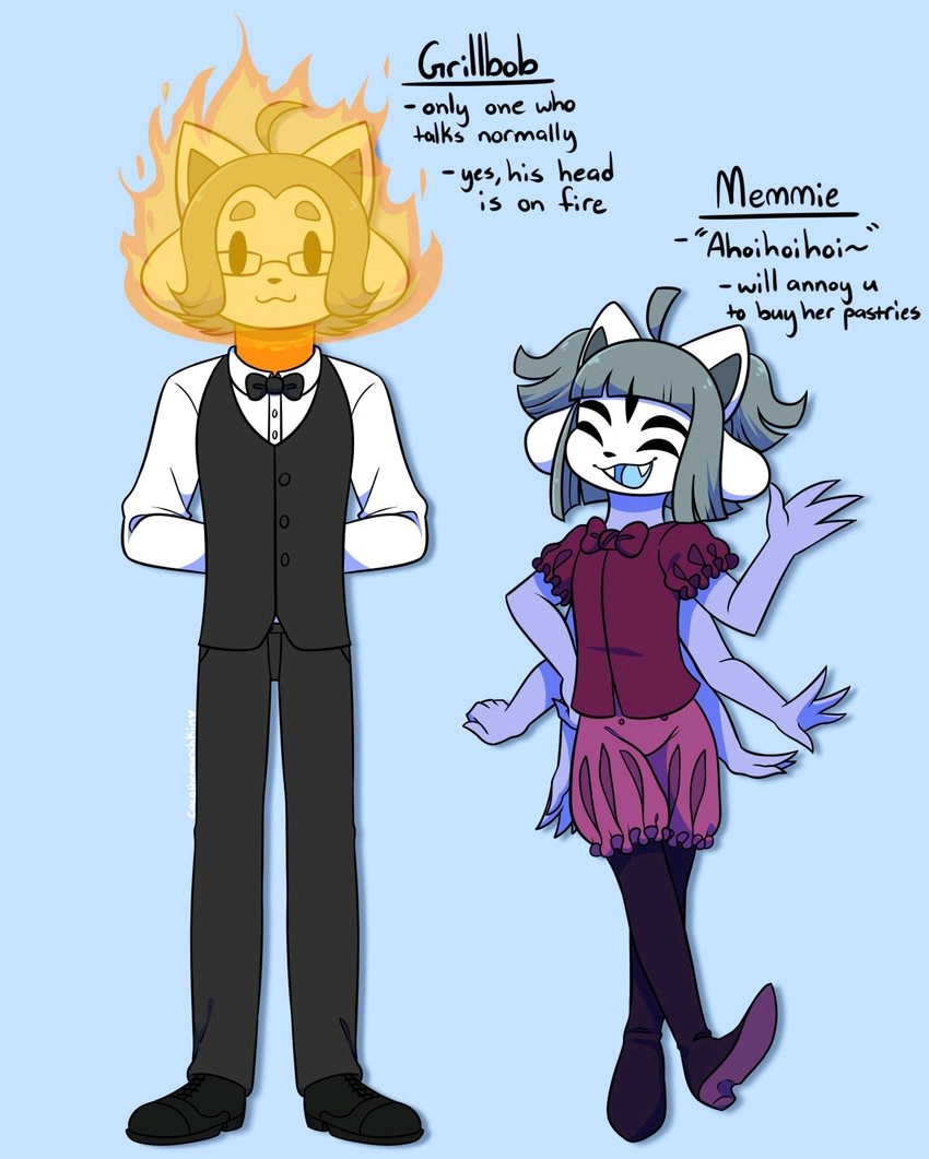 烤比尔和muffet小幽灵和马婷婷羊妈和毛茸茸好先生宅龙和鱼姐sans和