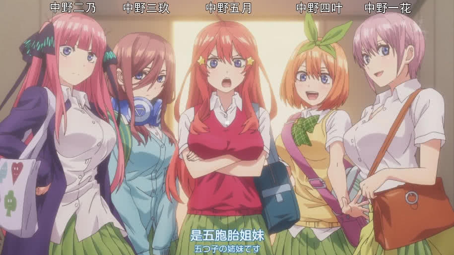 一月番剧推荐:《五等分的花嫁》,五等分股份上市,看看