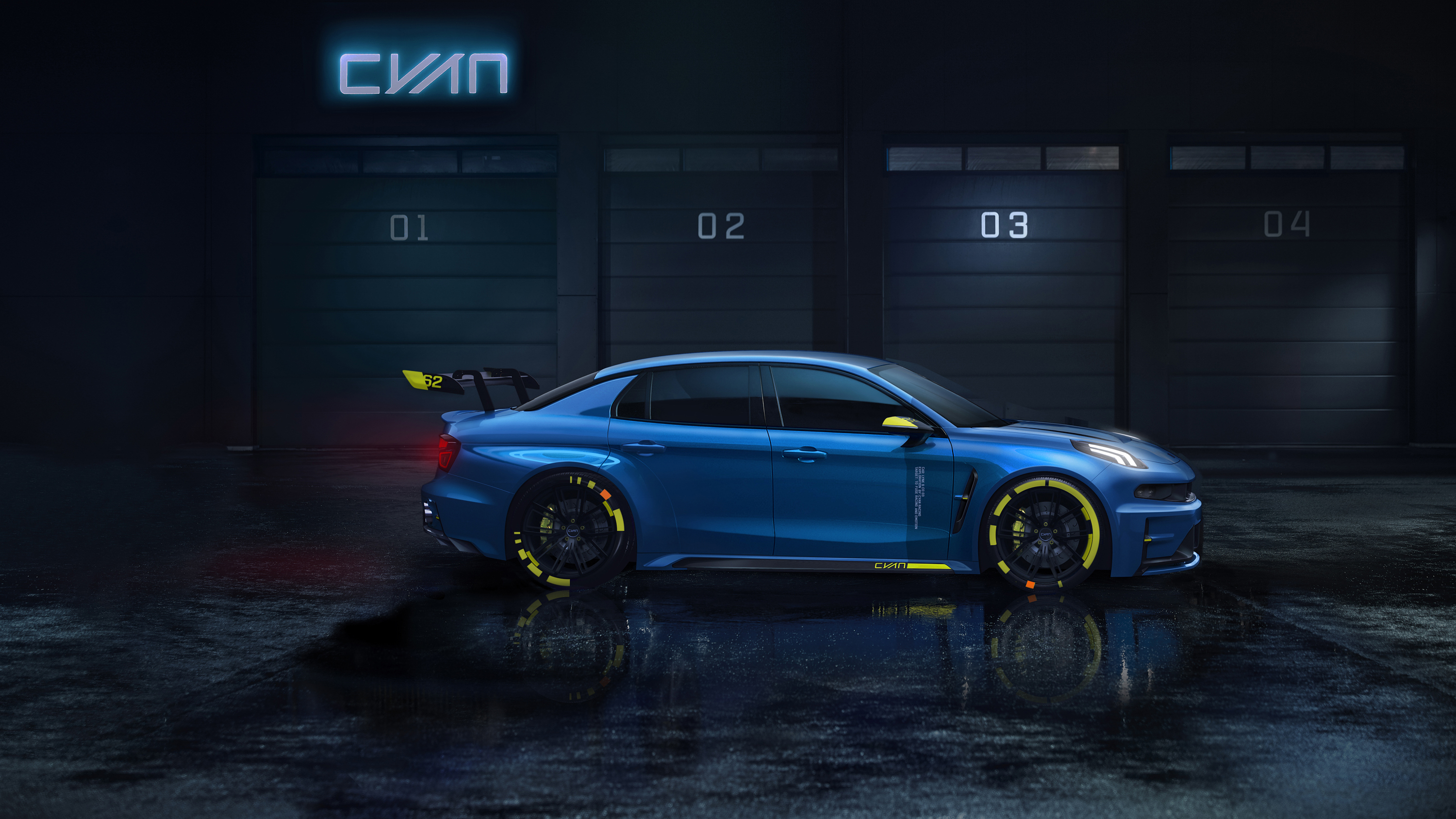 电脑壁纸领克03tcr赛车