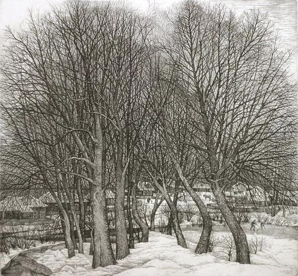 这素描风景画的像迷宫一样,线条和光影根本让临摹者摸