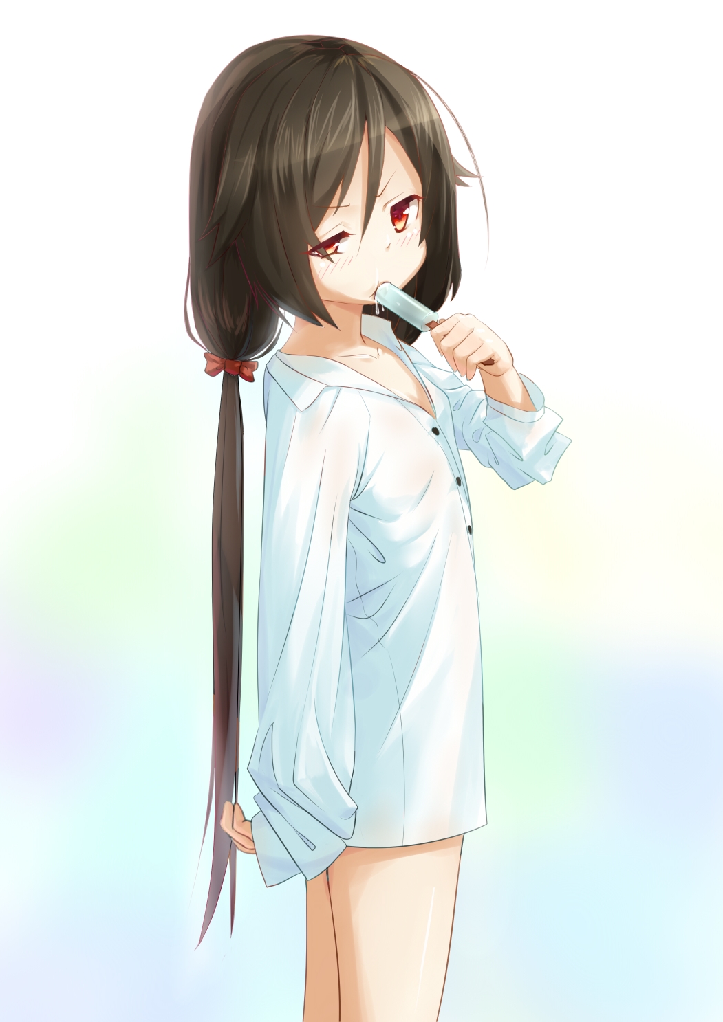 二次元那些喜欢偷偷穿男友衬衫的女孩美图系列