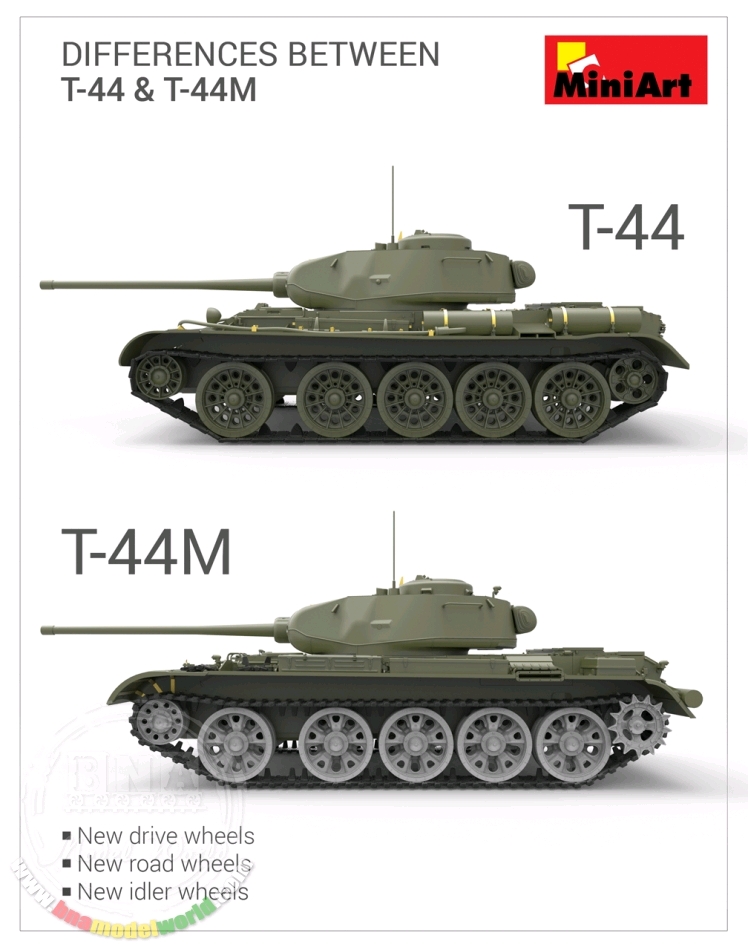 "t-44坦克还有这些型号?"关于t-44各型号外观小考证