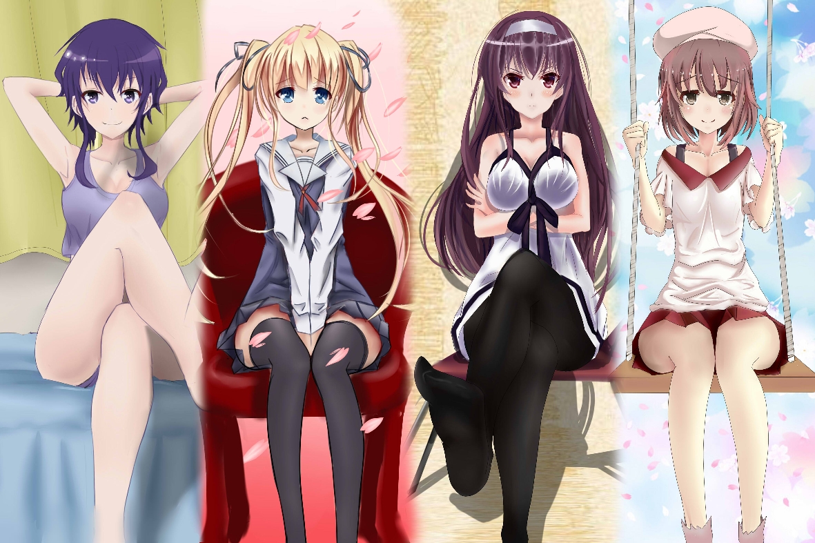 求图片中人物的出处,除了英梨梨外的两个黄毛是谁?