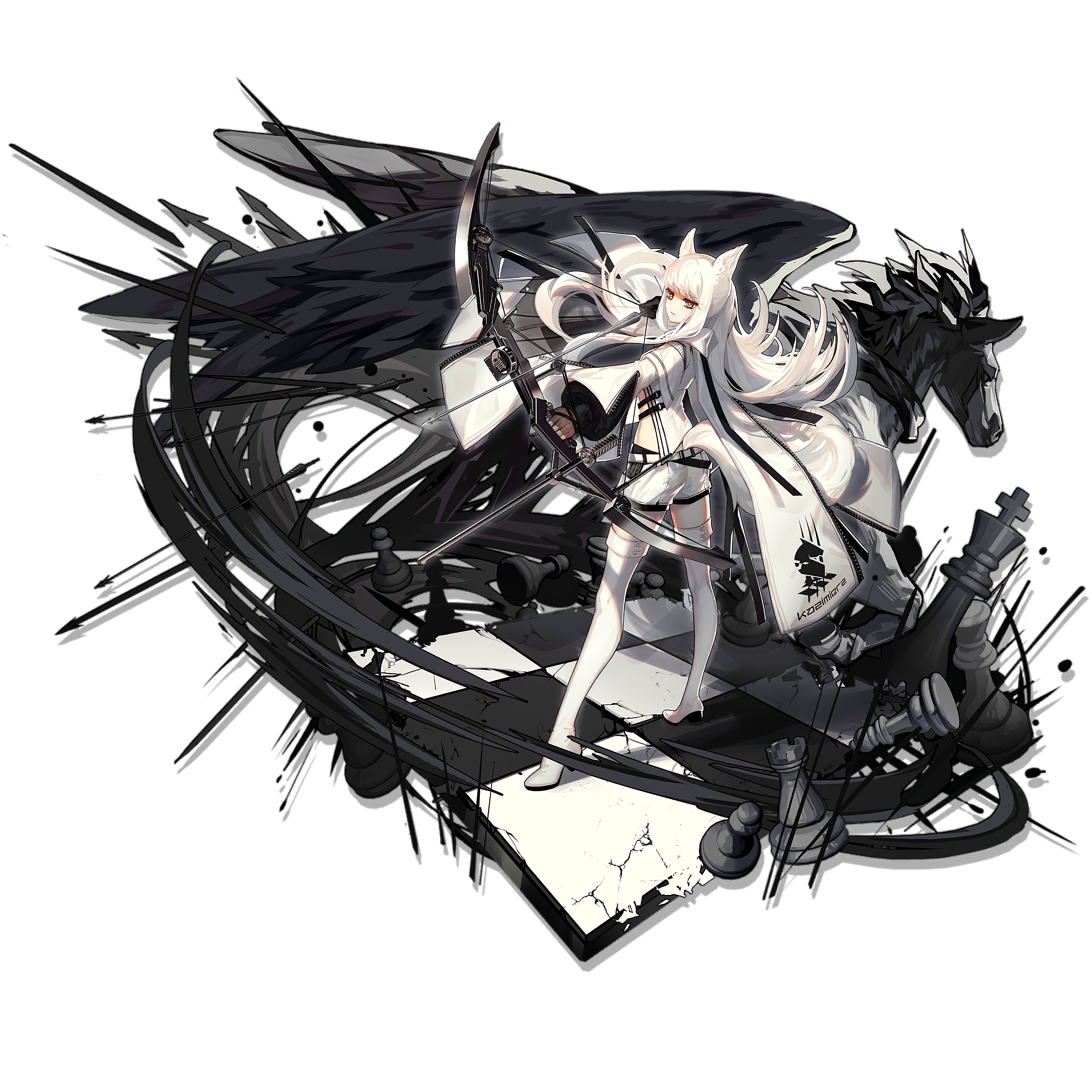 【画质提升 二十二期】 明日方舟 白金/白面鸮立绘(含
