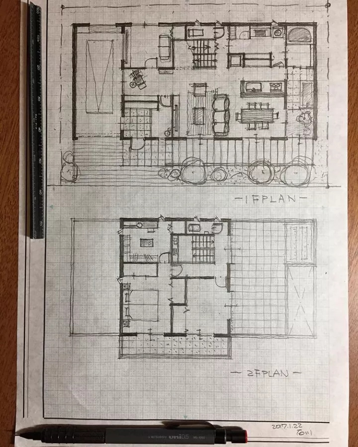 用手绘草图如何去推敲一个好的平面方案!