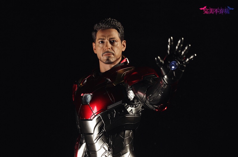 红银配色hottoys钢铁侠mk47蜘蛛侠英雄归来