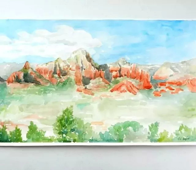 美术生水彩绘画调色技巧,调色盘的选择和如何留白教程