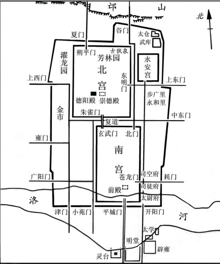 东汉洛阳城平面遗址