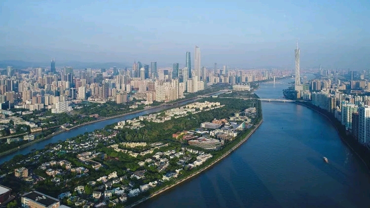 广州二沙岛绿意盎然