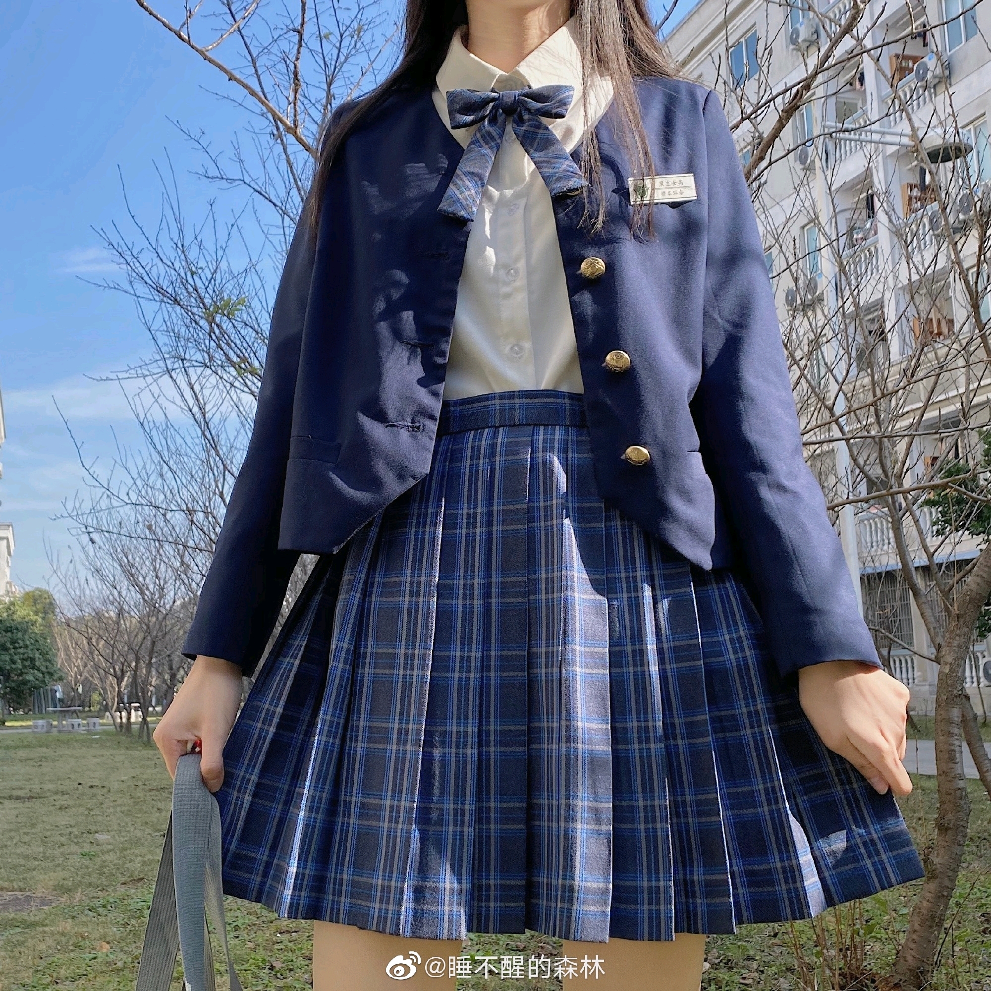 【jk制服】推荐#蓝色格裙你值得拥有