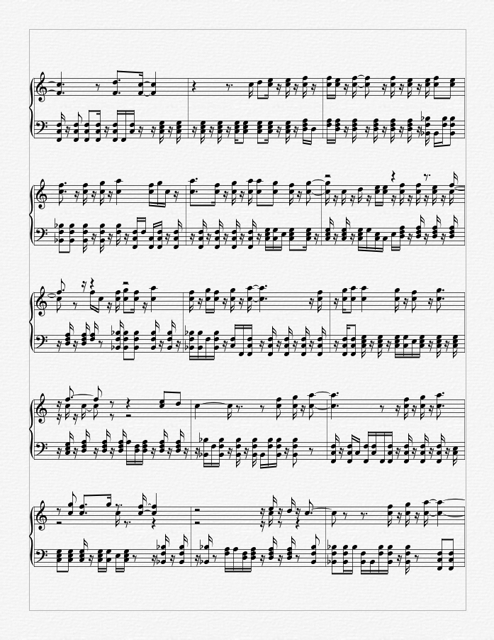 曲谱设备_钢琴简单曲谱(3)