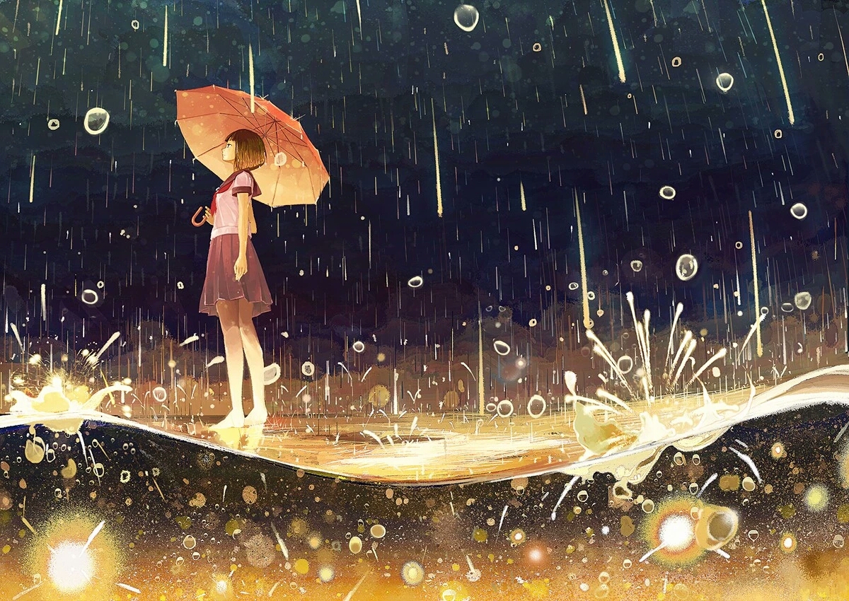 二次元动漫壁纸"雨"