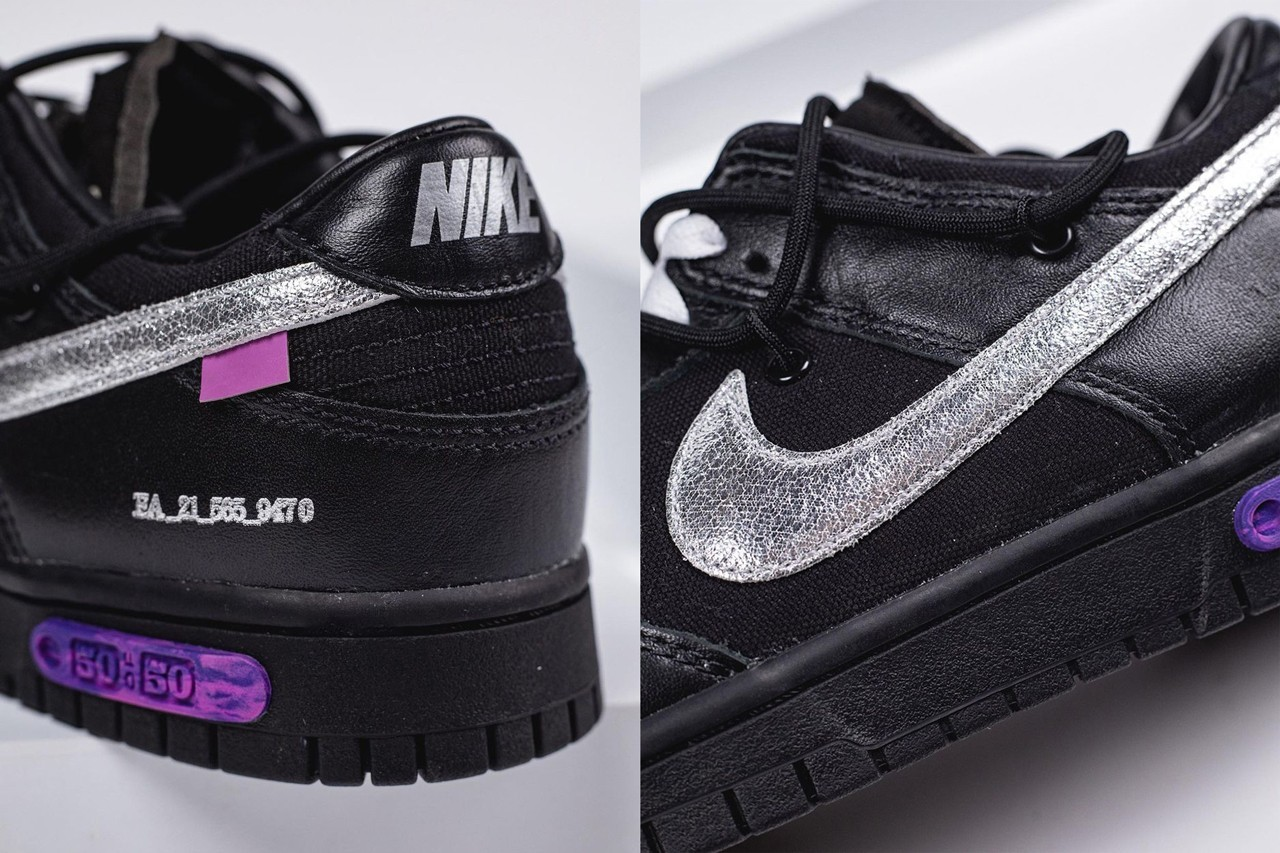 近赏off-white x nike dunk low「the 50」全新黑银配色