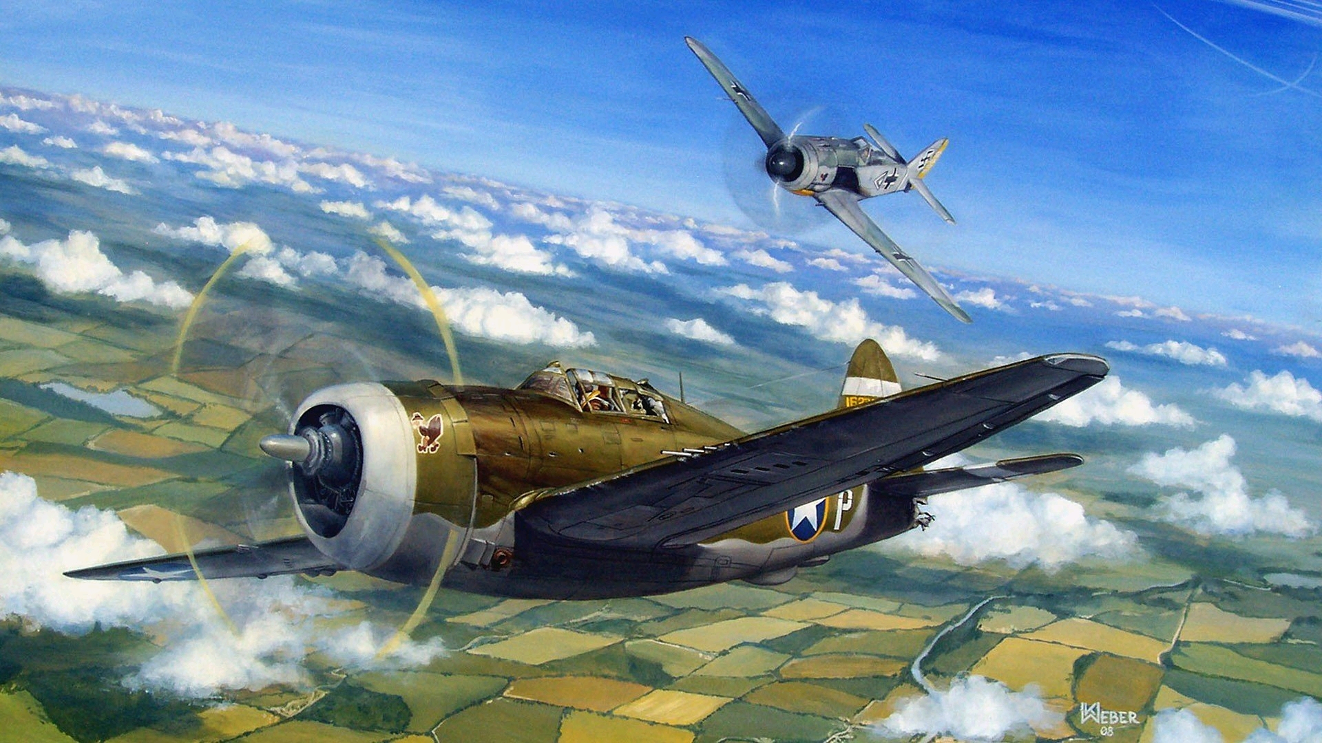 p-47缠斗fw190