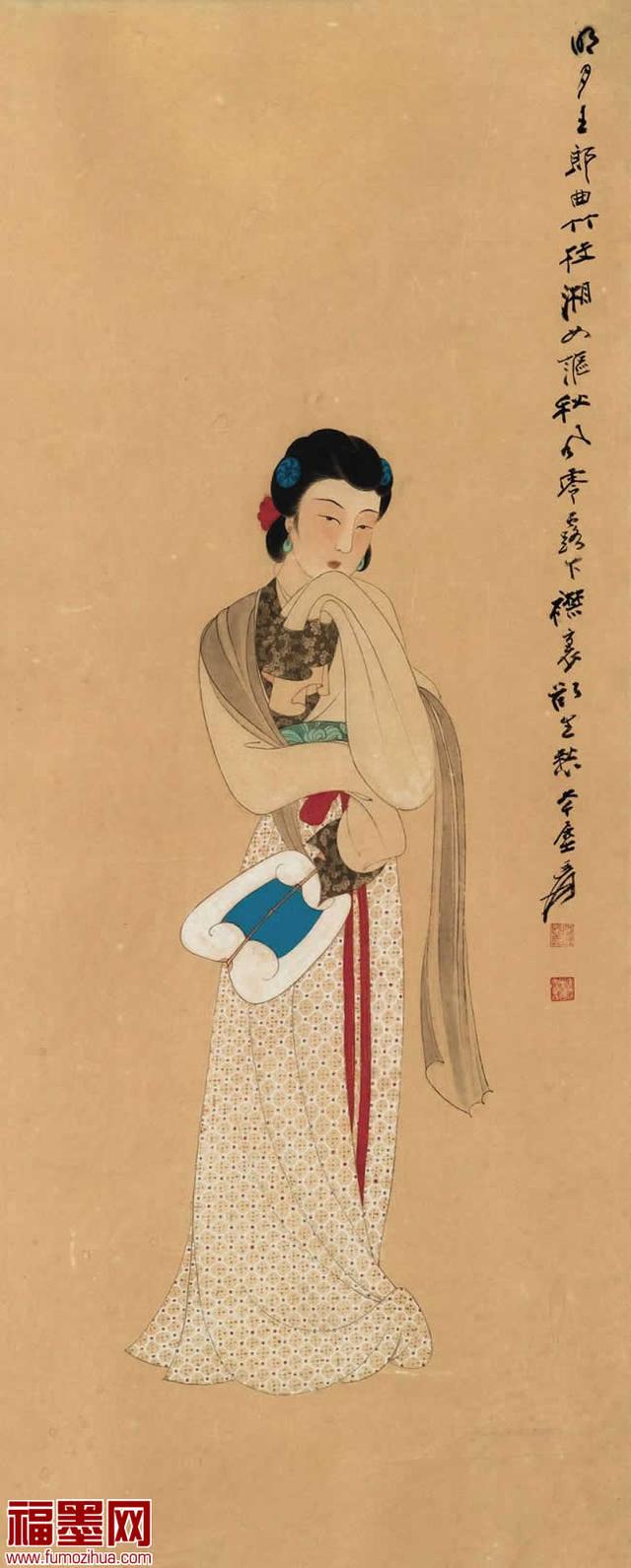 张大千爱"美女,用东方之笔画东方美人,张大千笔下的美人画