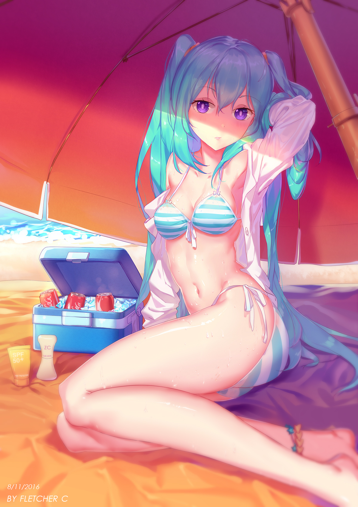 清凉夏日,miku酱的泳装特辑part.