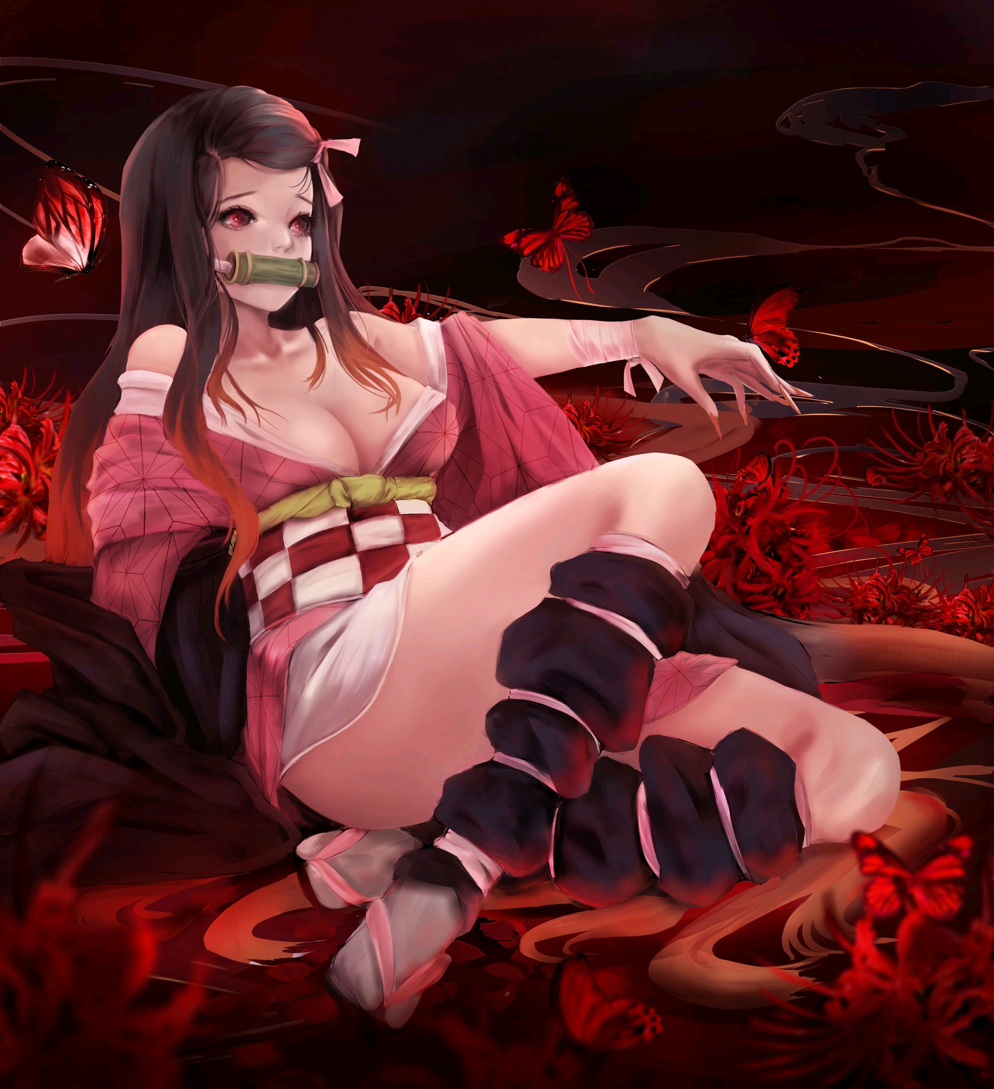 鬼灭之刃美图赏(十)——灶门炭治郎,灶门祢豆子,我妻善逸,富冈义勇