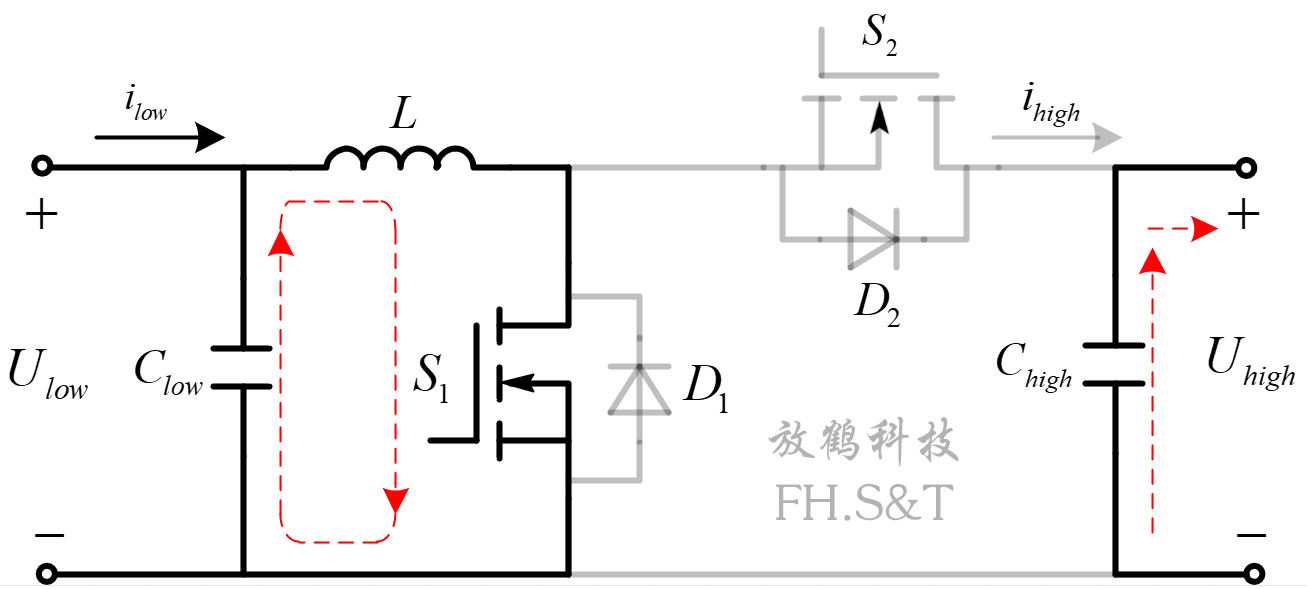 非隔离双向buckboost变换器的软开关实现方法