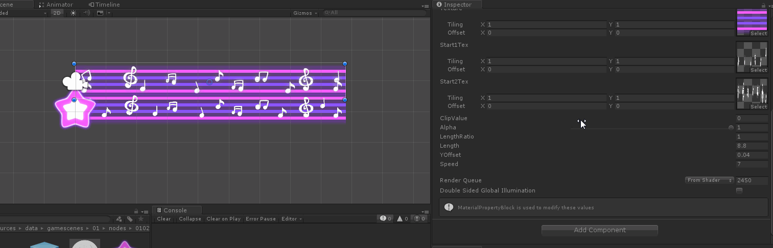musedash的长条shader效果